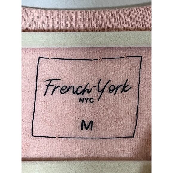 French York Habibi Sweatshirt M Pink Chic Urban Modern Preppy My Love Arabic - Picture 2 of 7